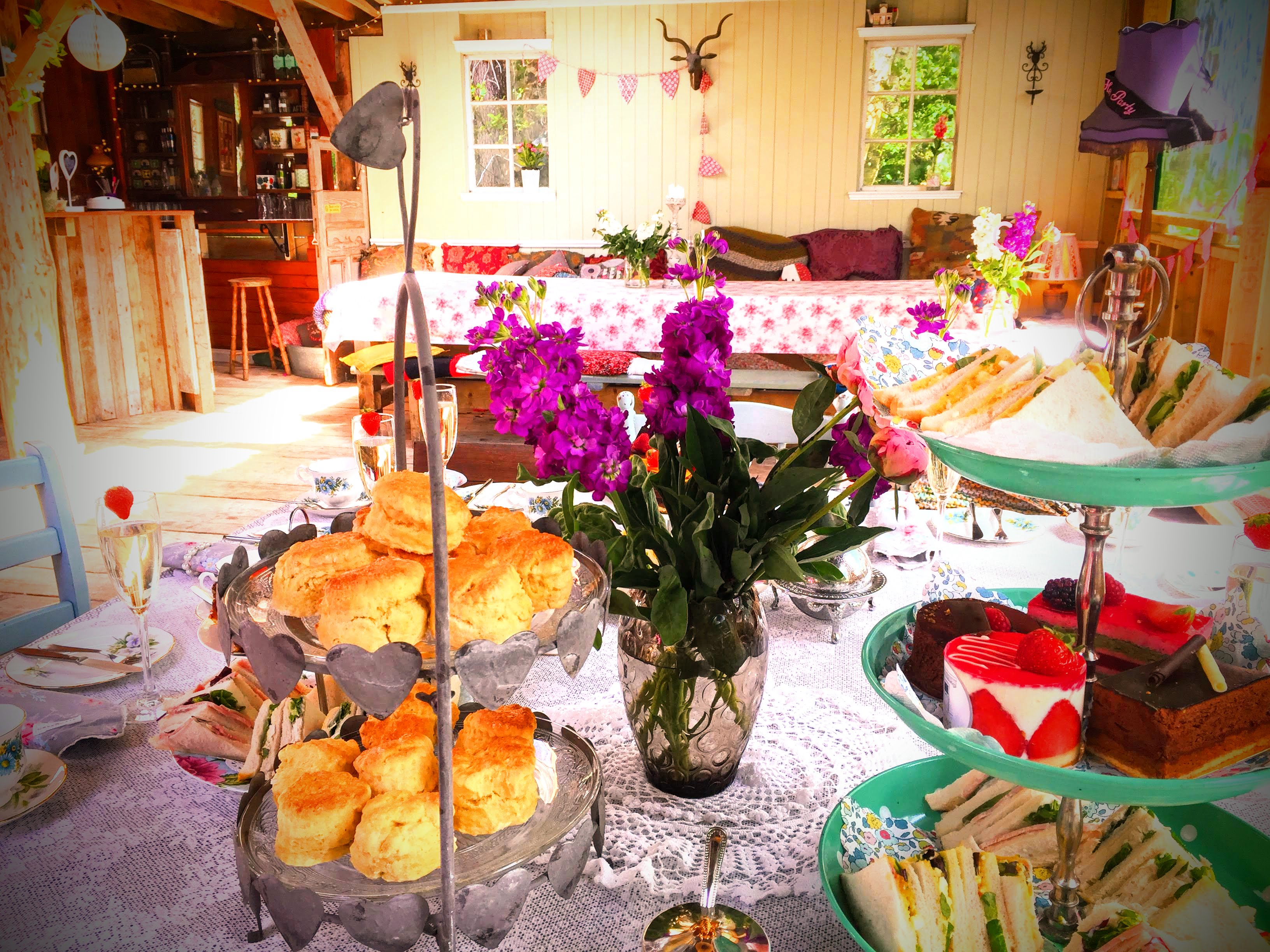 Glamping Vintage Afternoon Tea